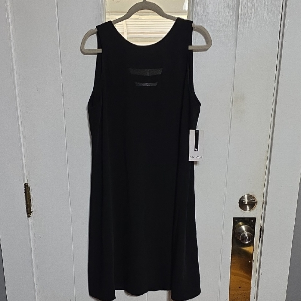 NWT Nine West Women's Classic Little Black Dress‎ Strappy Back Sz 14